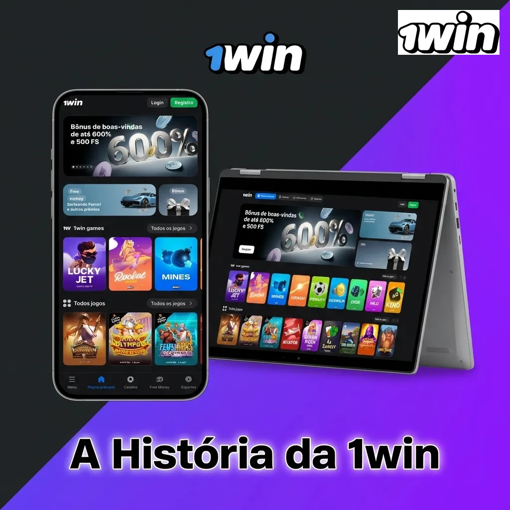 1win logo and timeline showing company growth from 2016 founding in Curaçao to expansion in Latin America and Asia