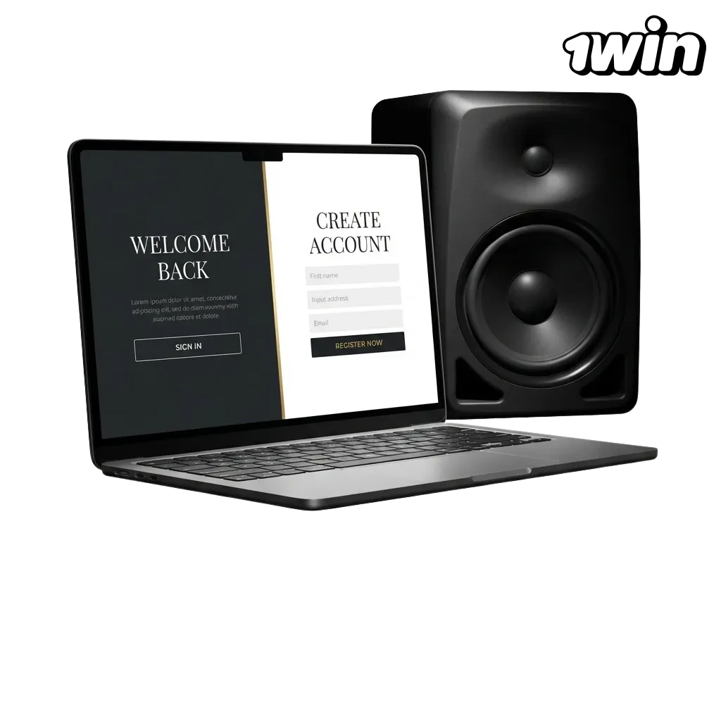 Tela de registro e login da plataforma 1win mostrando campos para cadastro e acesso a jogos de cassino e apostas esportivas